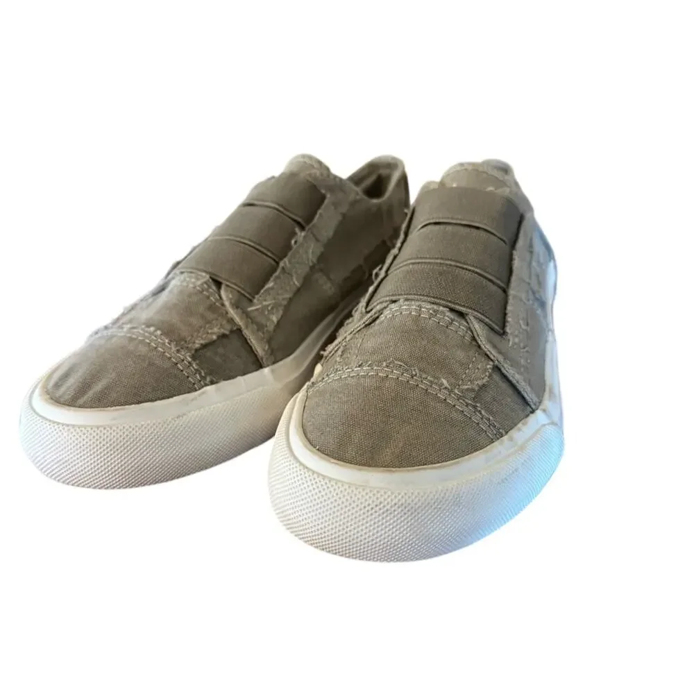 Blowfish Gray Sneakers with Slip-On Design and Padded Collar size 6